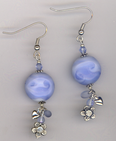 Blue Bonnets Charm Earrings