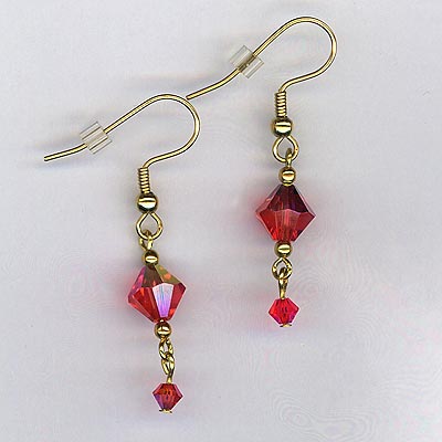 padpara crystal earrings