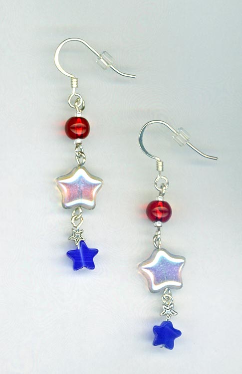 Red White Blue Patriotic earrings