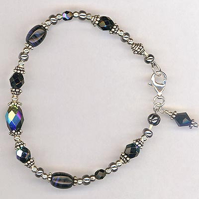 midnight blue 2 crystal bracelet