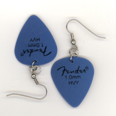 blue fender gp earrings