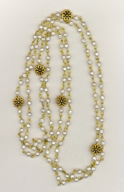 Pearls Of Gold Necklace