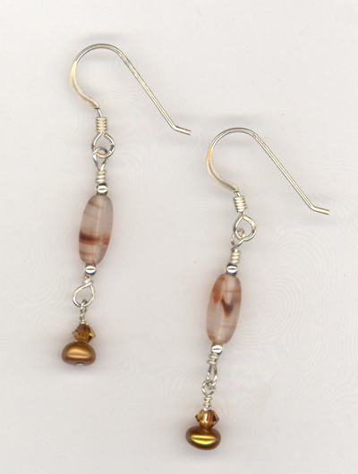 Copper Pearl Earrings