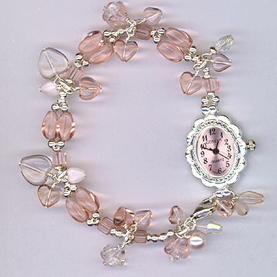 Pretty In Pink Hearts Watch 