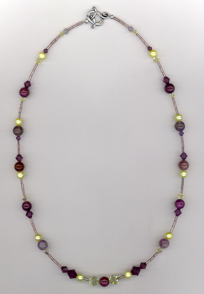 Purple Chiffon Gemstone Necklace