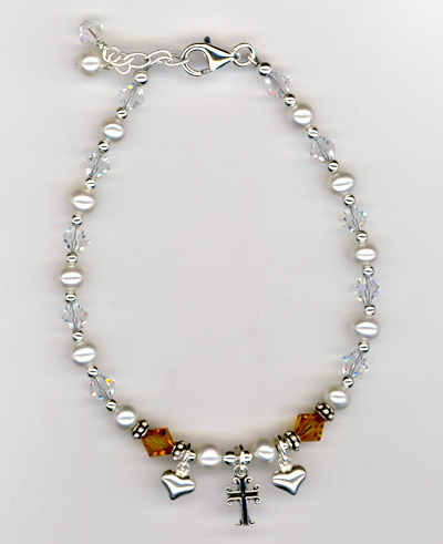 Loving Memory ~ Pearl Crystal Bracelet