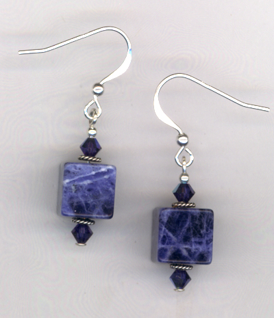 Sapphire Lapis Gemstone Earrings