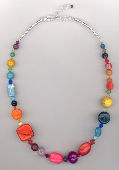 Color Splash ~ Gemstone Crystal Beaded Necklace