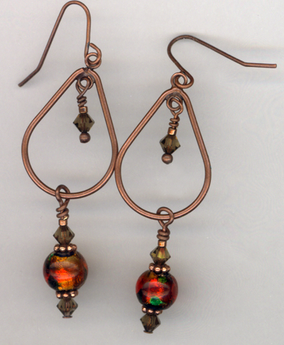 Harvest Copper Chandelier Earrings