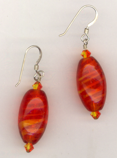 Flaming Orange Earrings