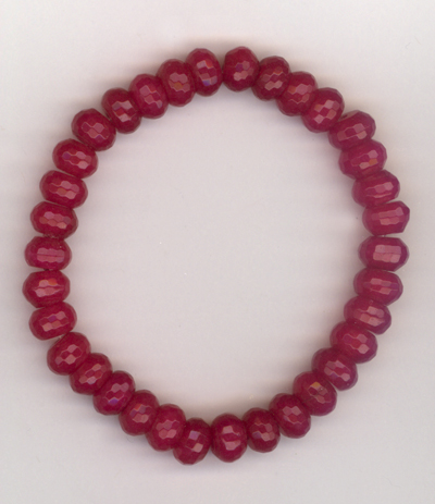 Raspberry Delight ~ Jade Gemstone Stretch Bracelet