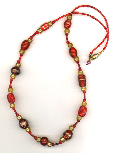 Celebrations in Red ~ Beaded Necklace