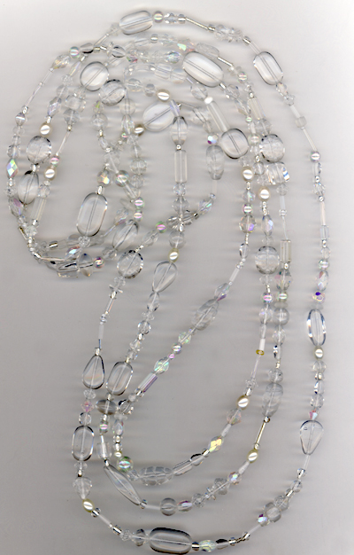 Clear As Crystal ~ Super Long Beaded Necklace
