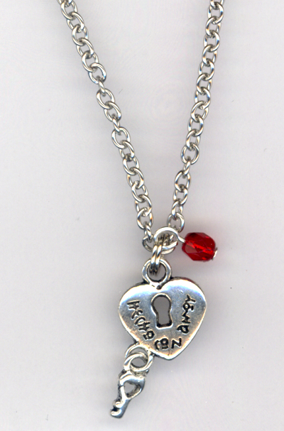 Key 2 My Heart Locket Crystal Necklace