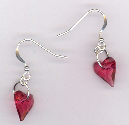 Wild Heart ~ Indian Pink Crystal Earrings