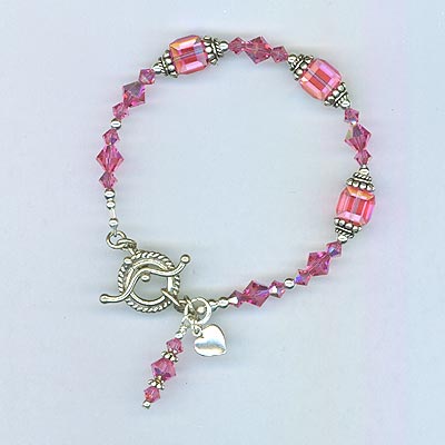 Rose Pink Swarovski Crystal Bracelet