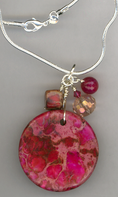 Ruby Slippers ~ Gemstone Crystal Charm Necklace