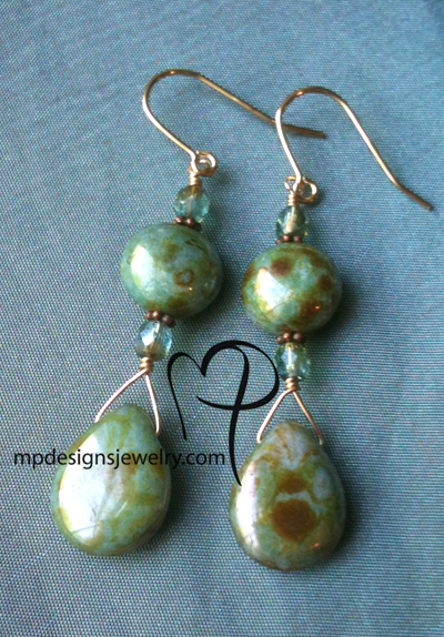 Golden Moss Earrings