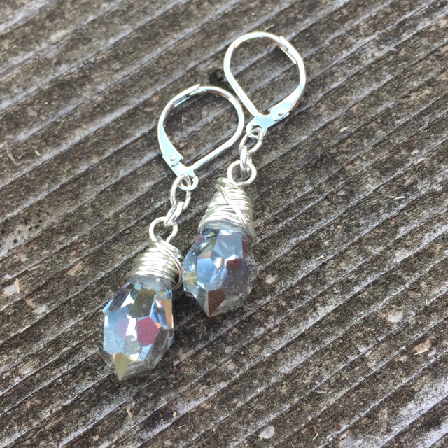 Holiday Sparkle Wrapped in Silver Earrings