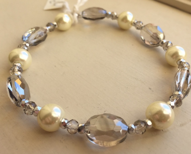 High Tea Pearl Crystal 2 Stretch Bracelet 