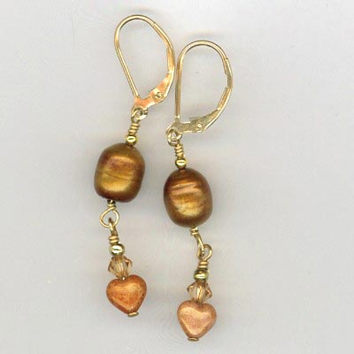 copper gf earrings