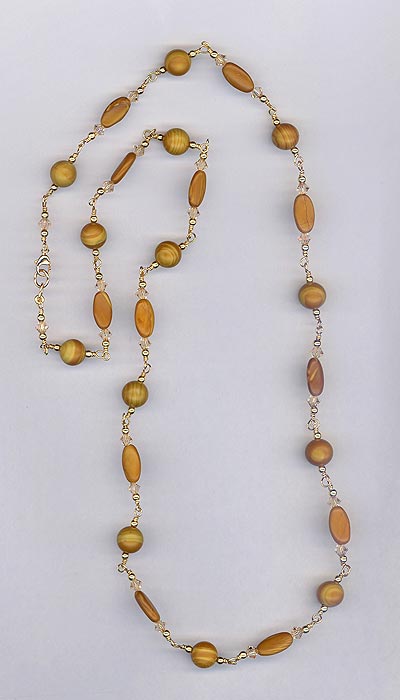 Gold Leaf Agate Necklace