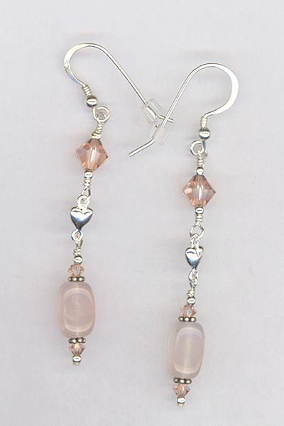 vintage rose chunky earrings