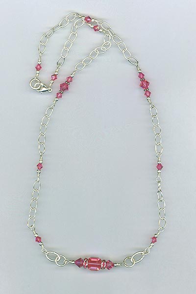 rose cube chain necklace