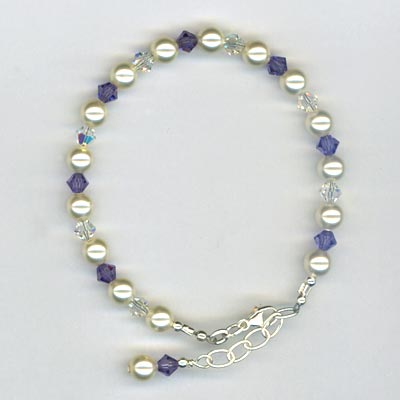 custom crystal pearl bracelet