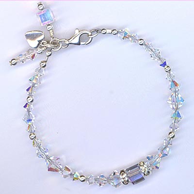 Crystal Bracelet w/ charms