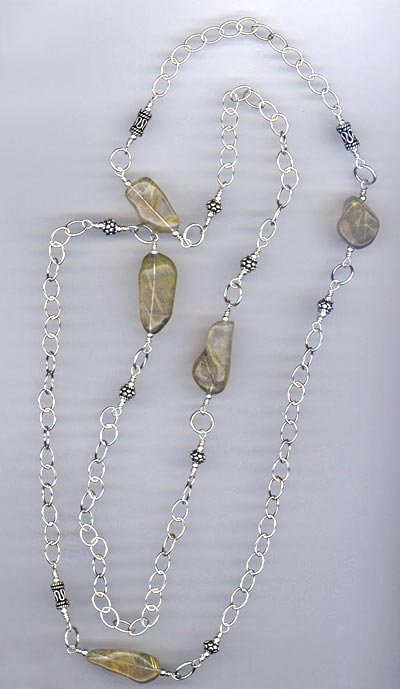Quartz Nugget Artisan Chain Necklace