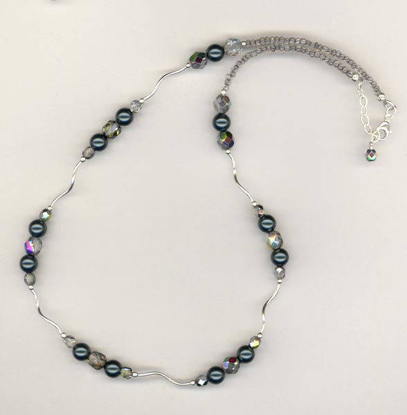 silver swirl necklace