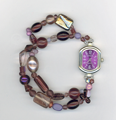 purple face stretchy watch