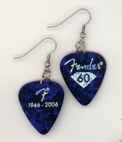 blue fender ltd gp earring